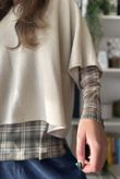 Bobby Mesh Layering Top Nevis Plaid Soft Khaki